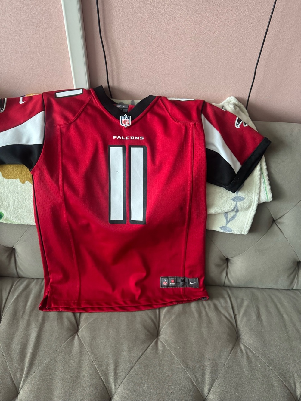 NFL Atlanta Falcons Red Black White #11 Youth Jersey